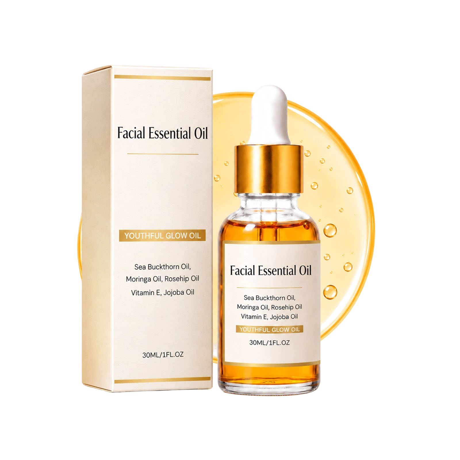Face Oil Rosehip - น้ำมันบำรุงผิวหน้า ซีบัคธอร์น โรสฮิป โจโจ้บา บำรุงผิวชุ่มชื้น เปล่งประกาย