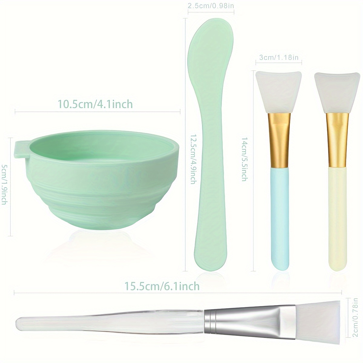 ชุดชามซิลิโคนสำหรับมาส์กหน้า 5 - Face Mask Skincare บทวิจารณ์และราคา