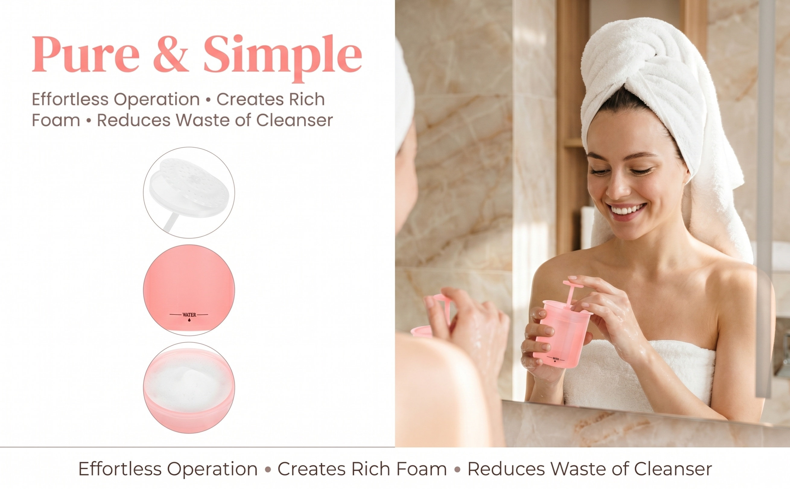 6 ชิ้น เครื่องทำโฟมล้างหน้าแบบ - Cleanser Face บทวิจารณ์และราคา