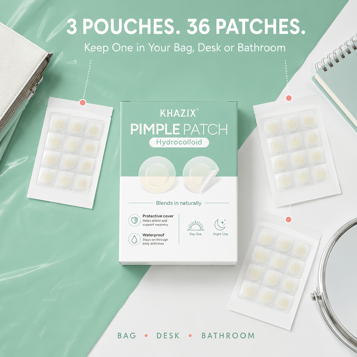 แผ่นแปะสิว 12/36 ชิ้น แผ่นแปะป - Skincare China บทวิจารณ์และราคา